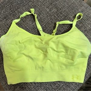 Under Armour Sports Bra size Large Neon Yellow